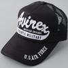Boné Militar Avirex com Patch de Feltro Bordado e Tela Boné de Baseball Casual Americano Verão Autêntico Logo MA-1 Masculino, (Tamanho único, preto)