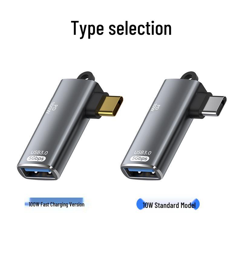 Type-C To OTG Adapter: High-Speed USB 3.0 Converter for Phones & Tablets, Fast Charging, PD 100W, 2-in-1