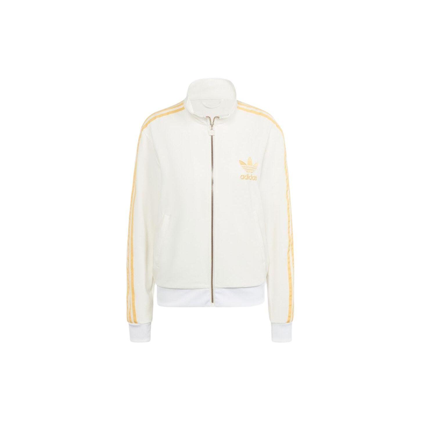 Adidas Originals Premium Crepe Full Zip Track Top Women Off White IT9875 XXS
