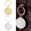 Crypto Collectible Keychain With Bitcoins Motifs Stylish Metal Construction Keyring Pendant For Gifting And Display