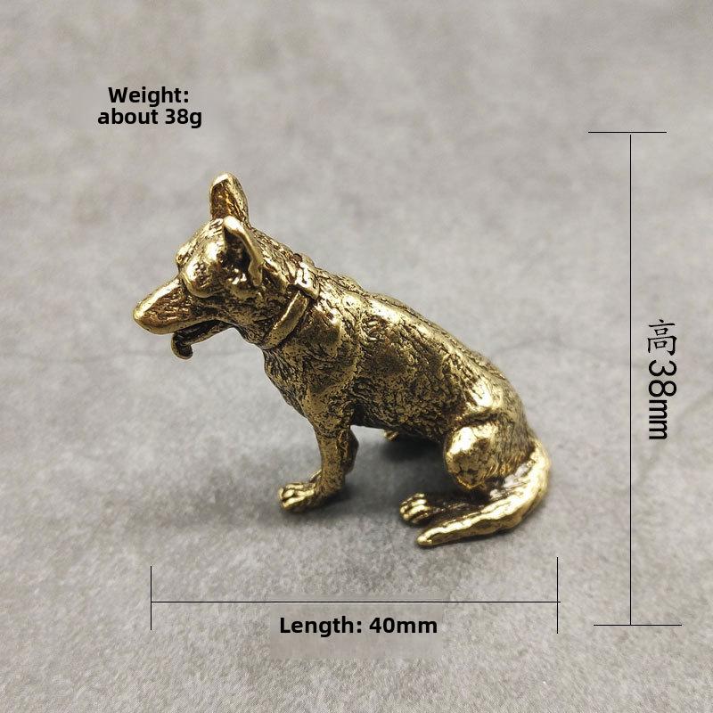 

Латунные украшения в виде волка, собаки, приносящие удачу и процветание — классическая настольная медная посуда в виде чайного питомца.