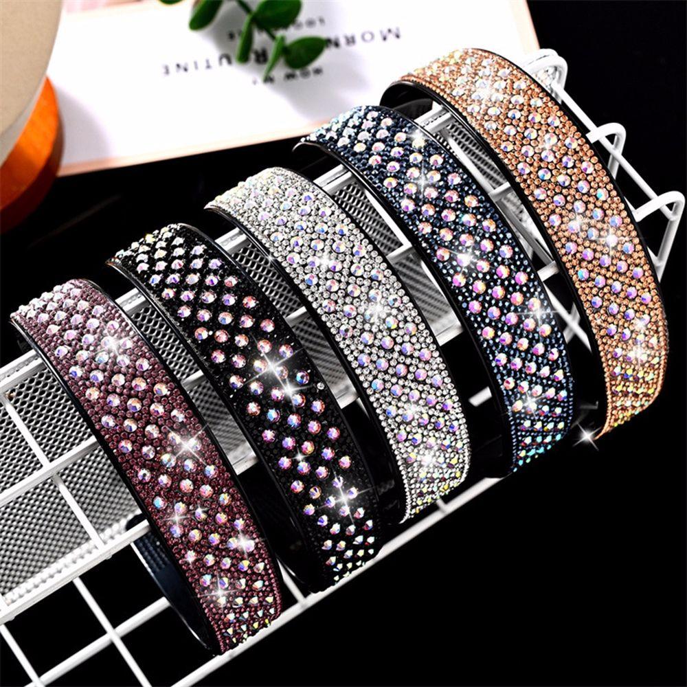 Girl Wash Face Resin Female Hairbands Wide Hair Hoop Korean Style Headwear Rhinestone Headband