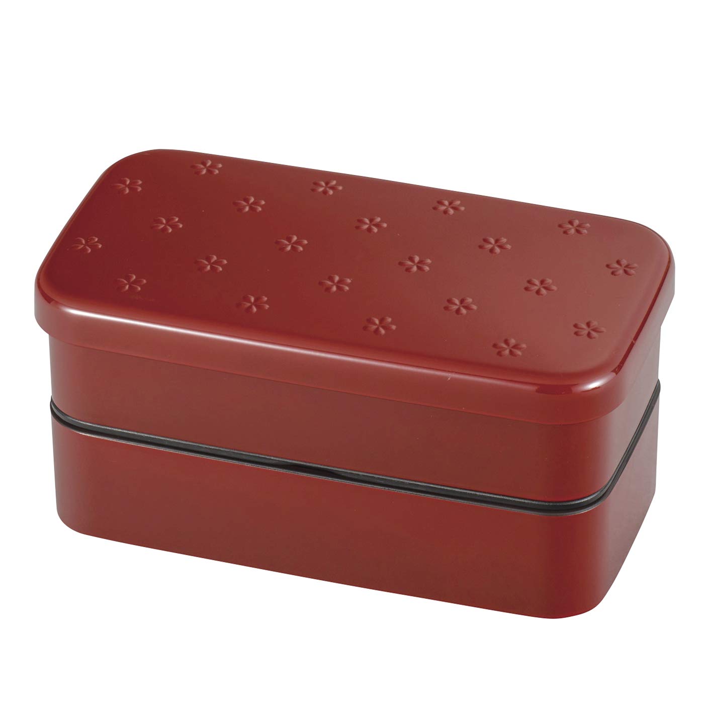 

Miyamoto Sangyo Bento Top Bottom Cherry Blossom Clean Coat Box, Vermilion, 250ml, 250ml, WaMON, Rectangular, Pattern,