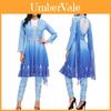 Encantador Vestido de Princesa Elsa Para Adultos De Frozen 2 Fantasia Cosplay Para Festas de Halloween