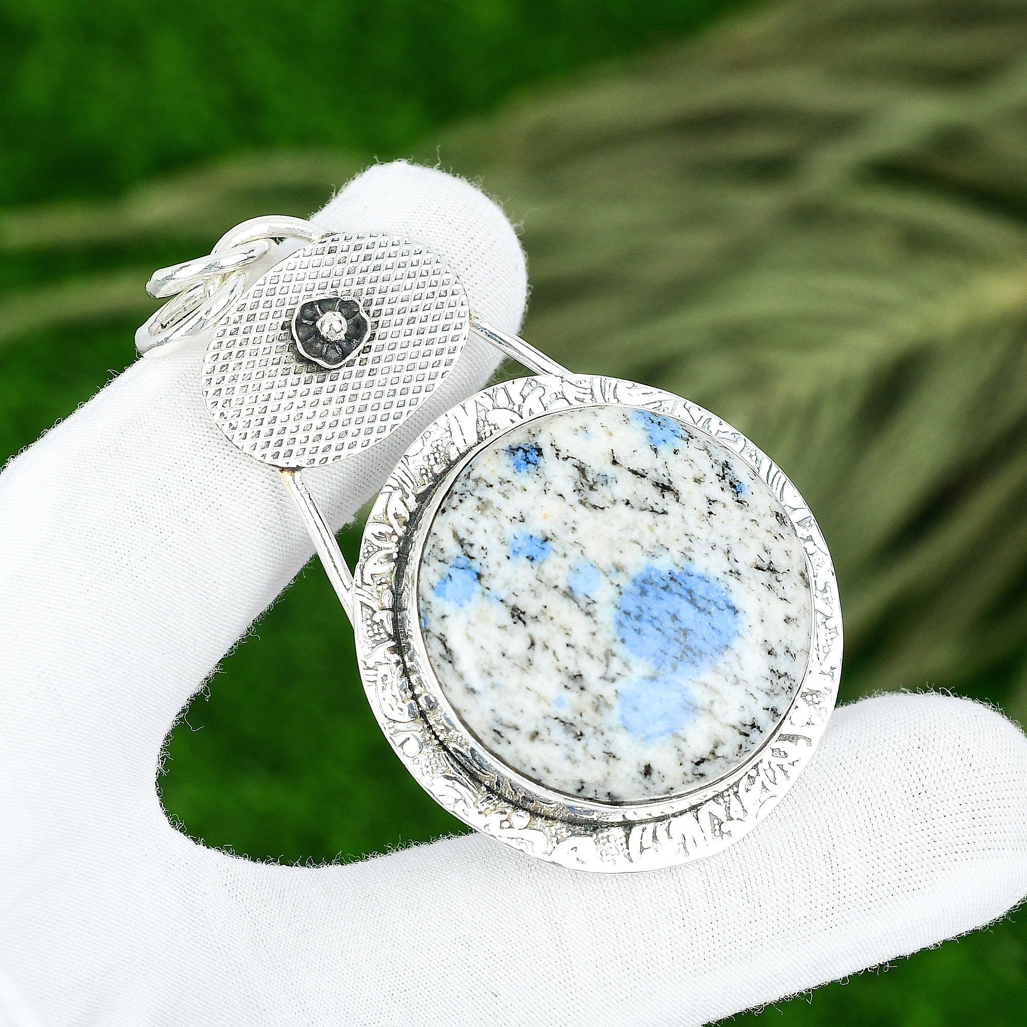 

Natural K2 Jasper Gemstone Indian Jewelry 925 Sterling Silver Pendant For Women