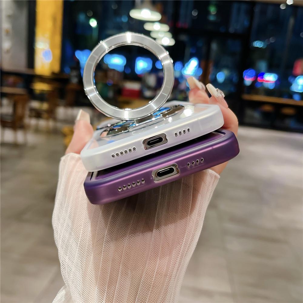 Luxury Plating Holder Case For Samsung Galaxy S24 S23 S22 Plus Ultra S23FE S21FE S20FE M13 M33 M14 M54 Soft Clear Stand Cover