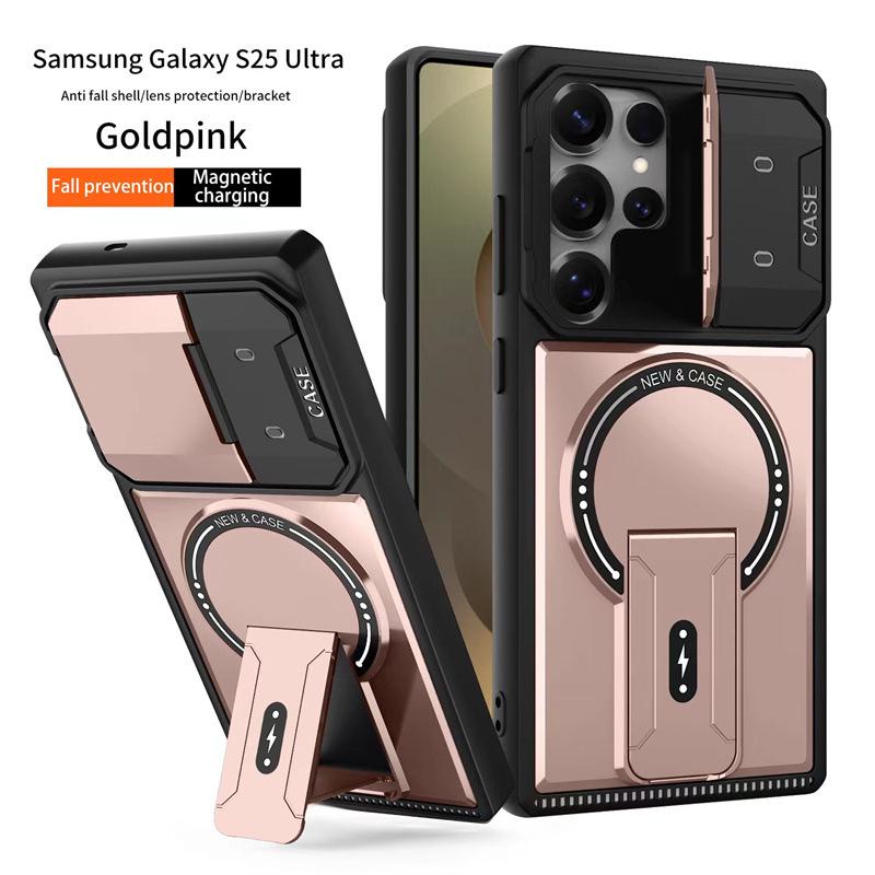Samsung S26 Ultra Magnetic Case with Lens Cap Holder - A57 Drop-proof, S25 Protective Hard Shell
