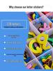 English Alphabet Magnet Tiles: Uppercase & Lowercase Letter Stickers for Kids' Education
