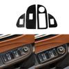 4Pcs Carbon Fiber Window Lift Control Panel Trim For Alfa Romeo Giulia 2017-
