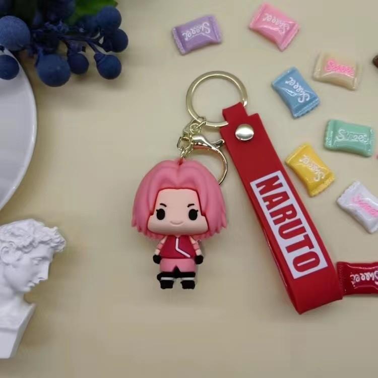 Genshin Impact And Naruto Silicone Keychain Figurine Collectible For Anime Fans