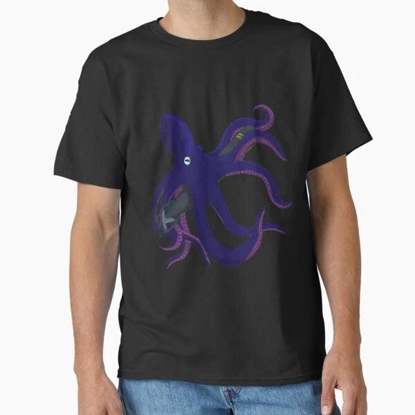Octopus With A Torpedo Classic TShirt Made In UsaAus TShirt S2xl S