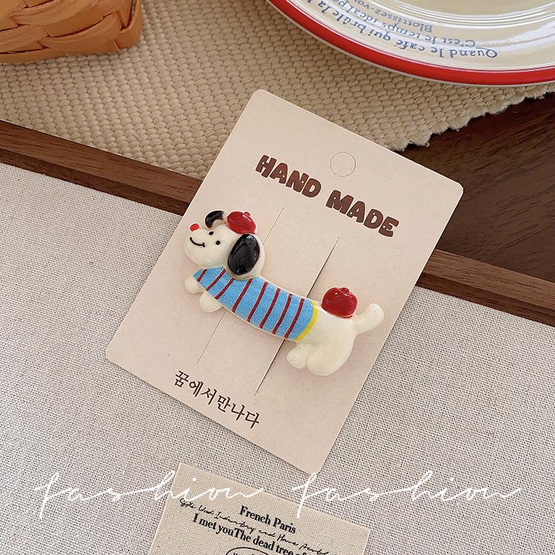 Dachshund Puppy Hairpin Less Cute Side Duck Bill Sweet Hairpin Bangs Cartoon Headdress