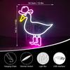 Cowboy Duck Neon Sign,Duck Neon Signs Cowgirl Boots Neon Signs for Wall Decor, USB Connectivity Pink LED Signs for Bedroom Living Room Kids Room Home