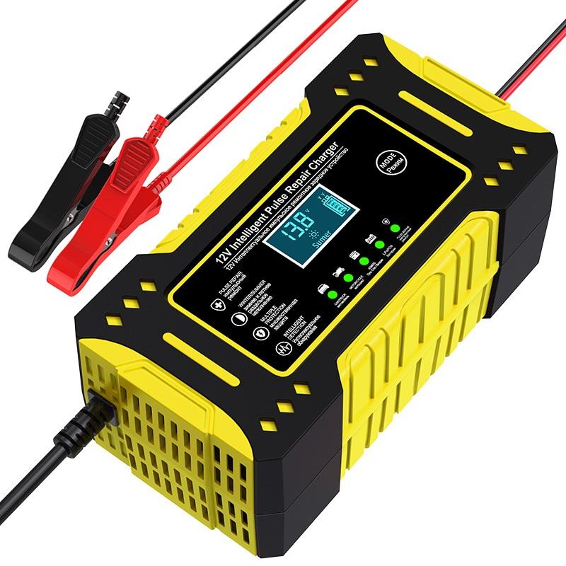 Charger Car And Motorcycle Battery Charging Unit Lead-Acid Battery Repair Lcd Display 6A 12V Intelligent Car Battery