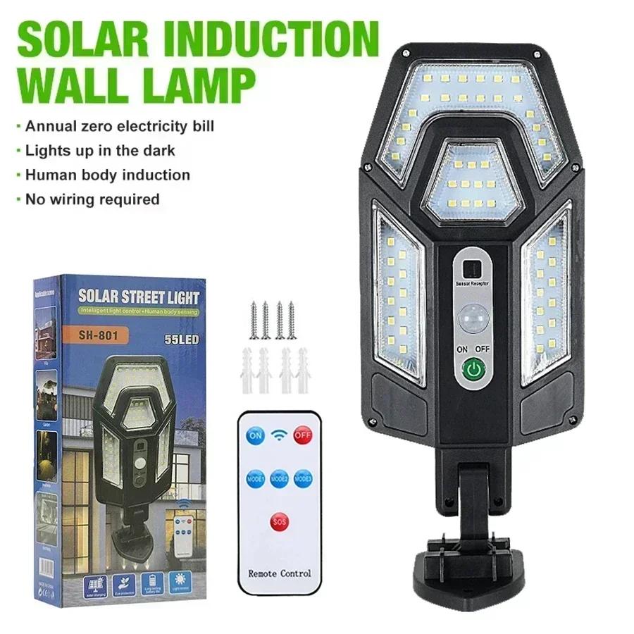 Solar LED Lights Outdoor Solar Lights Of Motion Sensor 3 Modes Waterproof IP65 Solar Garden Light Street Yard Lantern