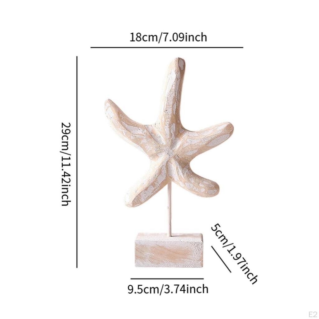 Artistic Wooden Statue for Beach House Mantel And Living Room