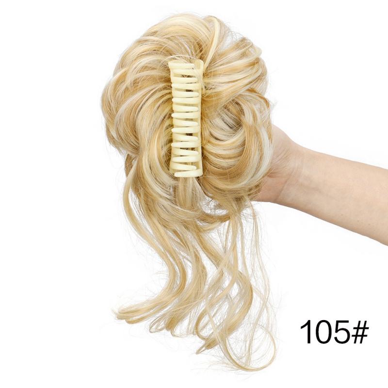 Synthetic Fluffy Short Ponytail Claw Clip Wig Ponytail Extensions Curly Ponytail Ladies Hair Clip for Women
