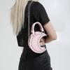 Moon Shape Rivet Chain Bag Women's Handbag