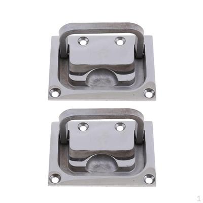 2x Stainless Steel Marine Flush Fitting Lifting Pull Hatch Lift Handle