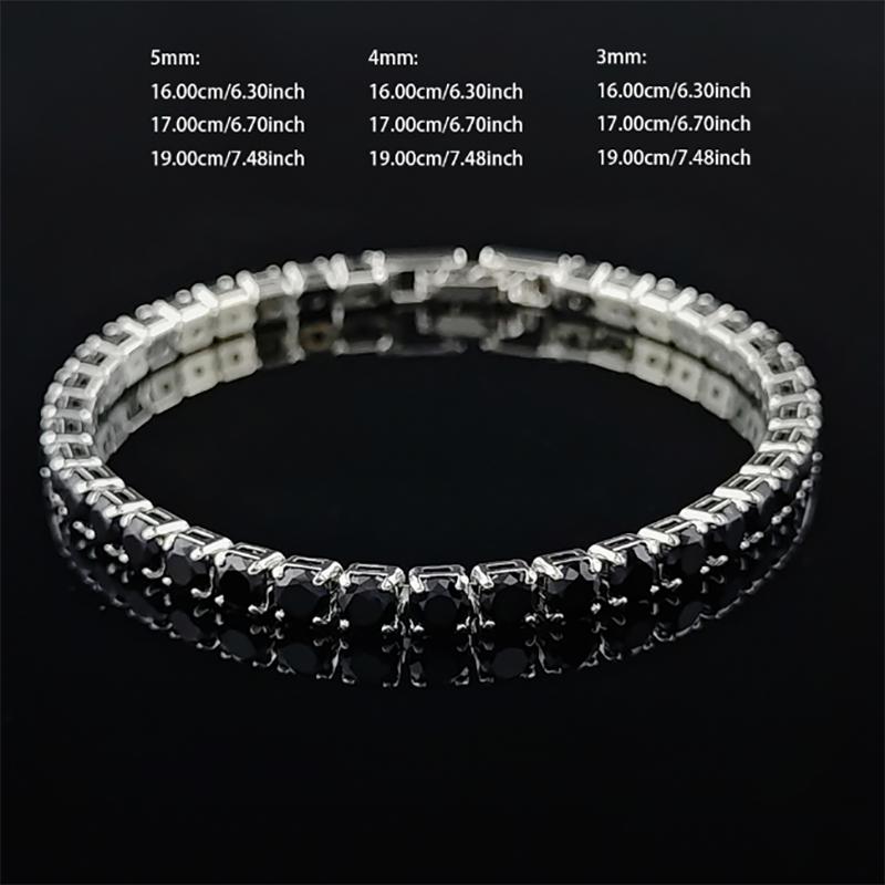 2026 Neuankunft Mode Einzigartiges Design Hellschwarzes Armband Armreif für Damen Valentinstagsgeschenk S5787-schwarz