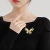 Trendy Multicolour Alloy Butterfly Brooches For Women Metal Crystal Insect Brooch Party Birthday Winter Zircon