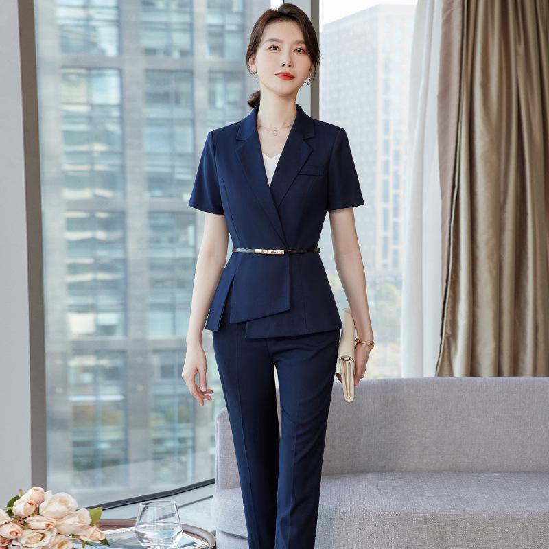 Women's 2024 Summer Slimming Professional Two-Piece Blazer Suit Set