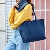 Women Tote Bag Solid Color Shoulder Bag Magnetic Closure Faux Leather Handbag with Separate Small Clutch for Work Travel Party