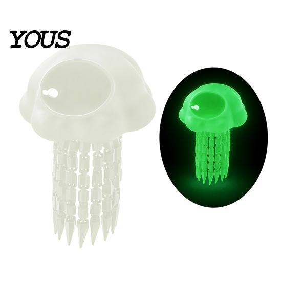 Floating Jellyfish Ornament Aquarium Hide, 3D Printed Fish Tank Reduce Aggression in Hideout, Decorative Shelter Cave for Pleco Shrimp Betta