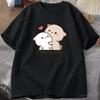 Niedliches Bubu Dudu Paar Baumwoll-T-Shirt Lustige Katze Aufdruck Damen Herren T-Shirt Sommer Kurzarm Print O-Ausschnitt Ästhetische Y2k Kleidung