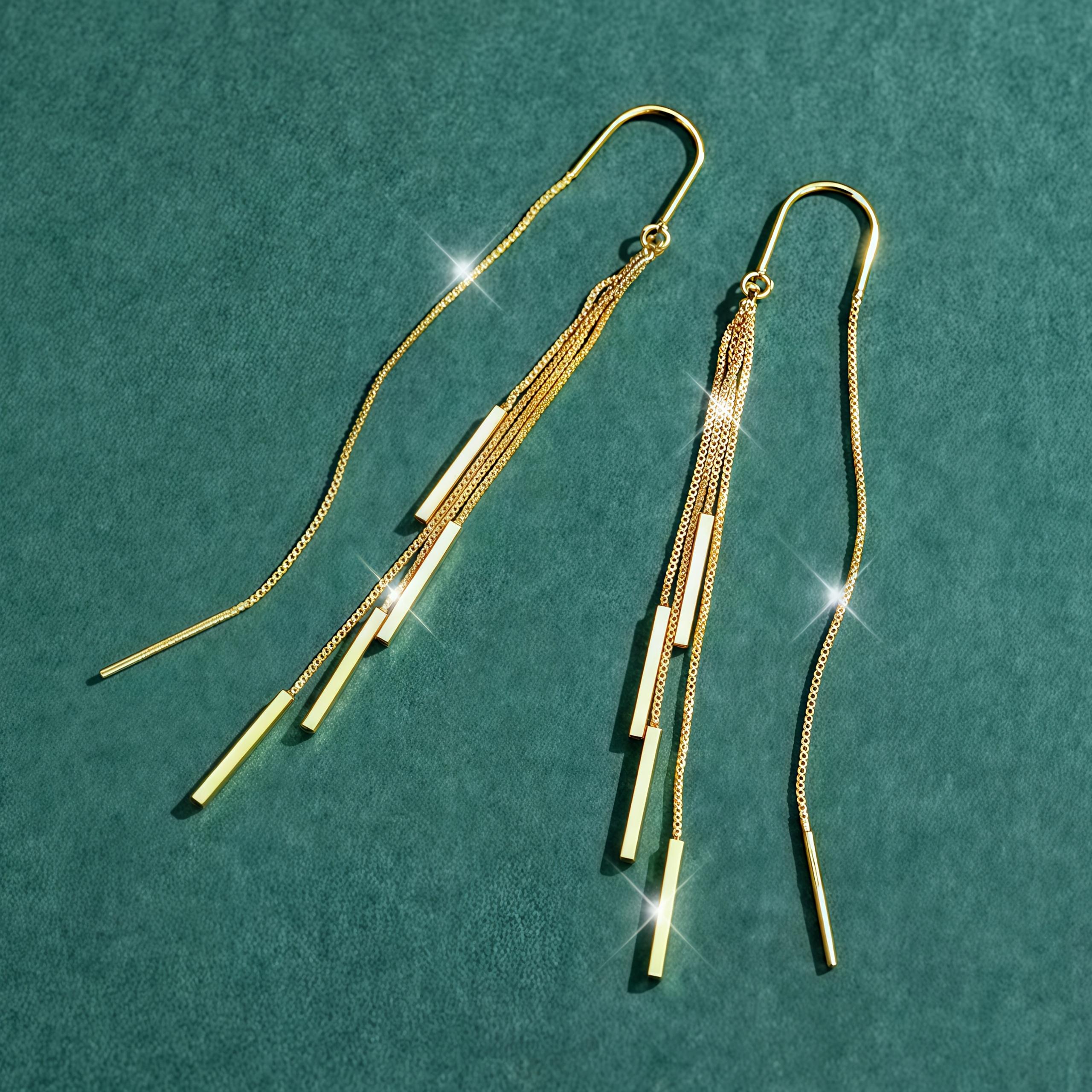 

Гипоаллергенные серьги из нержавеющей стали с золотистыми кисточками, удобные, элегантные, модные женские серьги для повседневной носки, вечеринок, ювелирные аксессуары золотистый