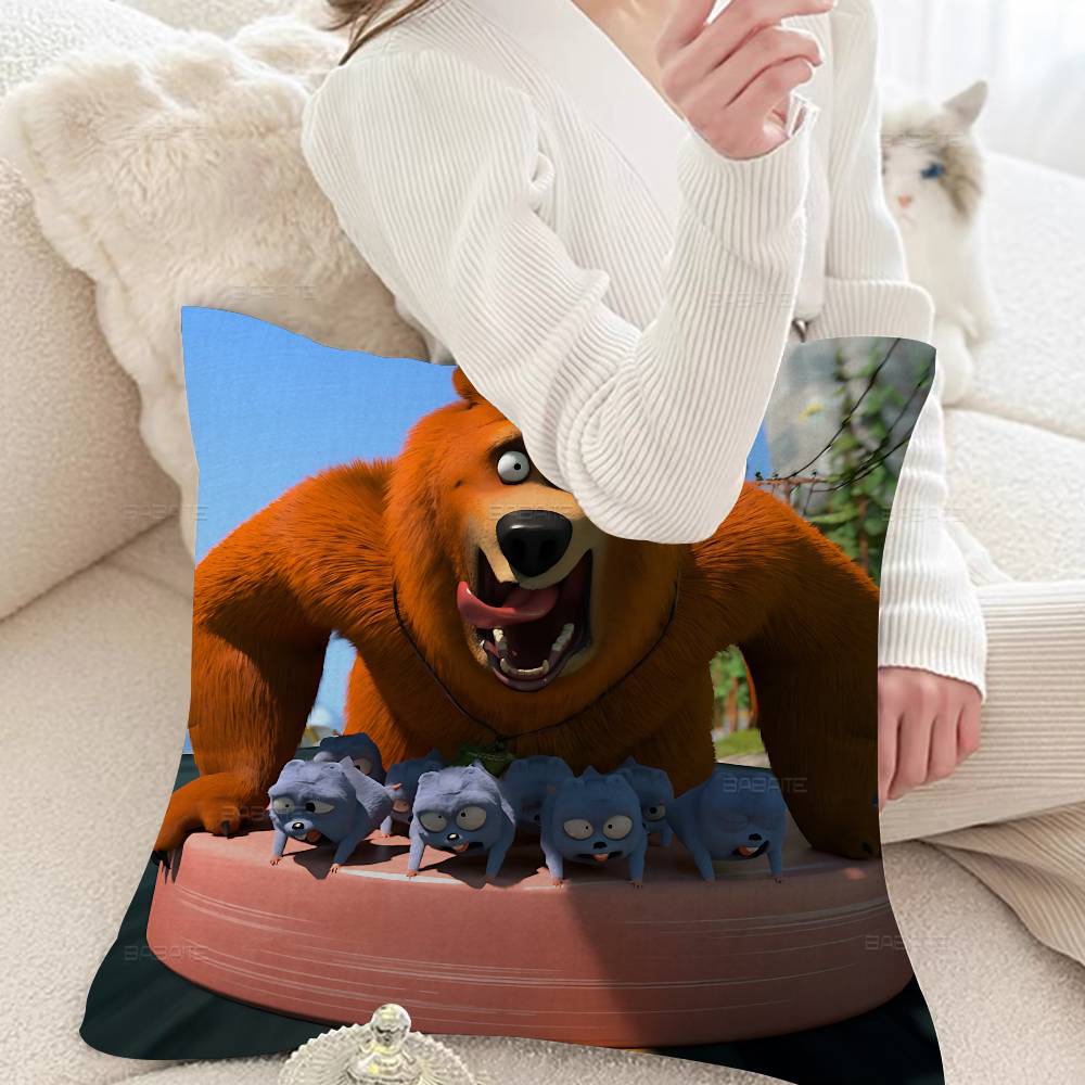 Grizzly And Lemmings Pillow Gift Home Office Decoration Bedroom Sofa Car Cushion Cover case 45x45