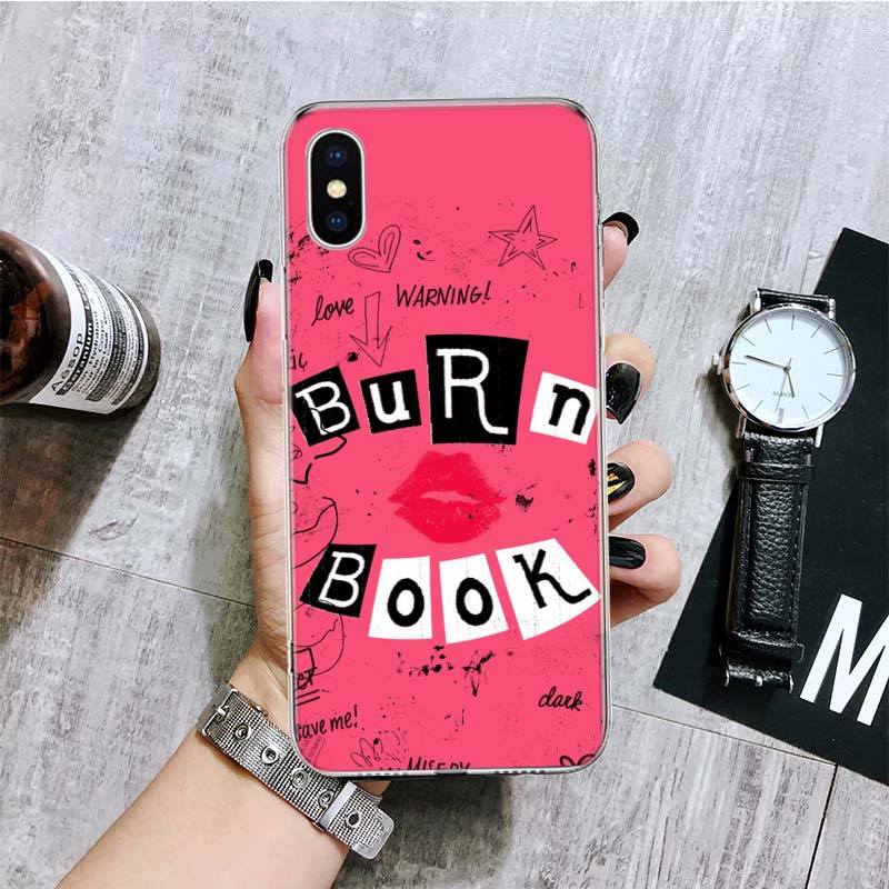 

Чохол для телефону Mean Girls Burn Book для iPhone 11 12 13 14 Pro XS XR X Max 7 8 6 6S Plus Mini + 5 SE Pattern Customized Coque Cover iPhone XR