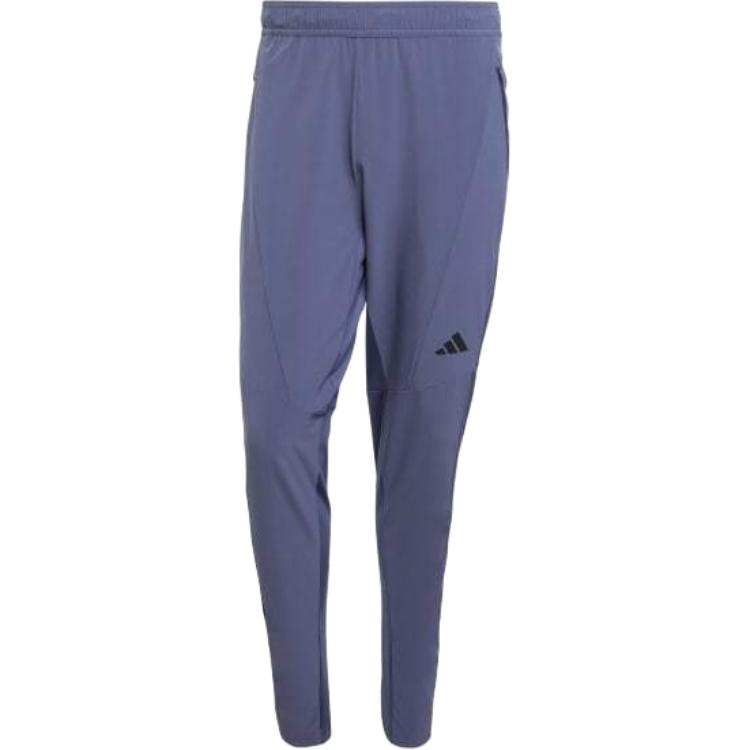 Adidas Solid Color Elastic Waist Mid Rise Tapered Casual Pants Men Bottoms Gray IY1126
