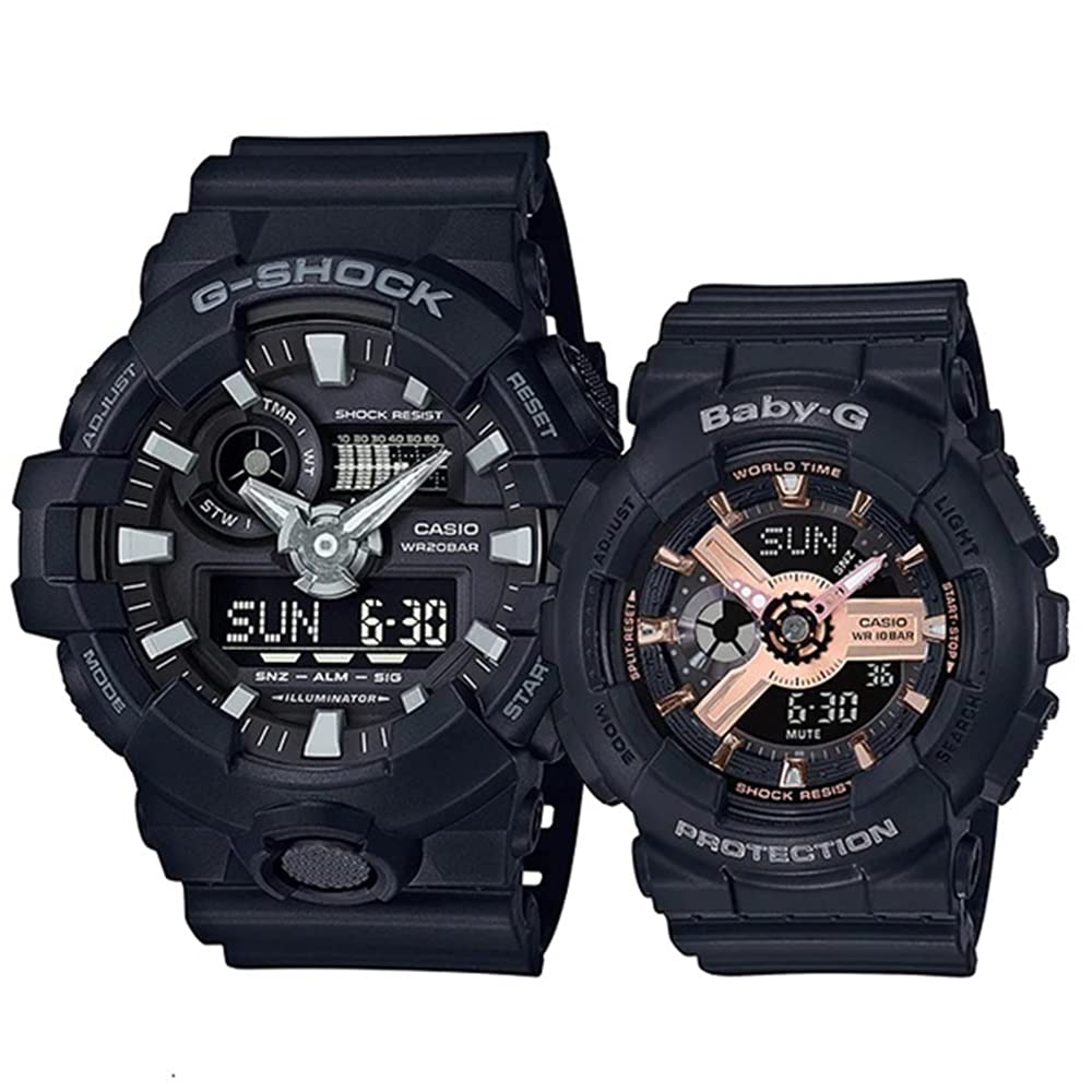 

[Casio] CASIO Pair Watch G-SHOCK G-Shock Baby-G Men s Women s Ana-Digi 3D Face Waterproof GA-700-1BBA-110XRG-1A Watch