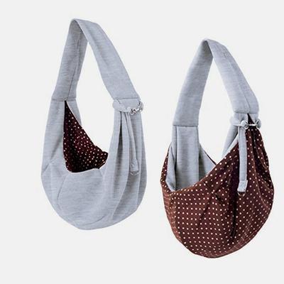 Dog Carrier Sling Adjustable Pet Crossbody Carrier Reversible Puppy Carrier Travel Safety Shoulder