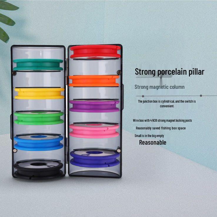 Rainbow Silicone Multifunctional Fishing Line Reel Box
