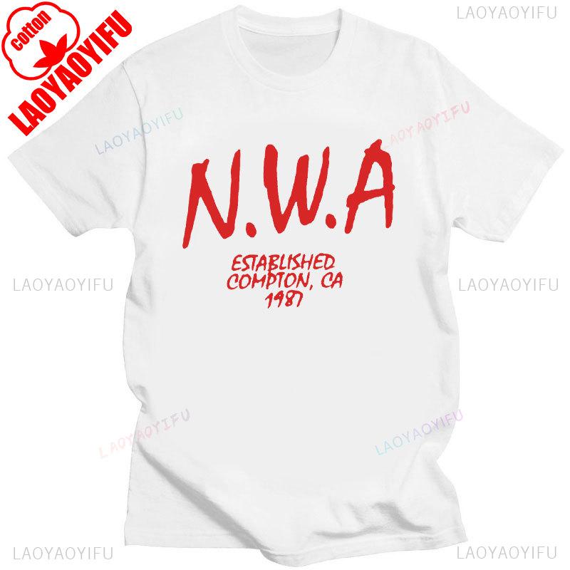 NWA N.W.A. T Shirts Men Hot Sale Short Sleeve Letter Printed Men's T-Shirt Fashion Cotton Street Rap Hip Hop Summer Casual Tees