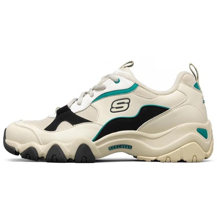 Skechers D lites 2.0 Running Shoes White/Black/Green Men s 666159-NTBK EU 42