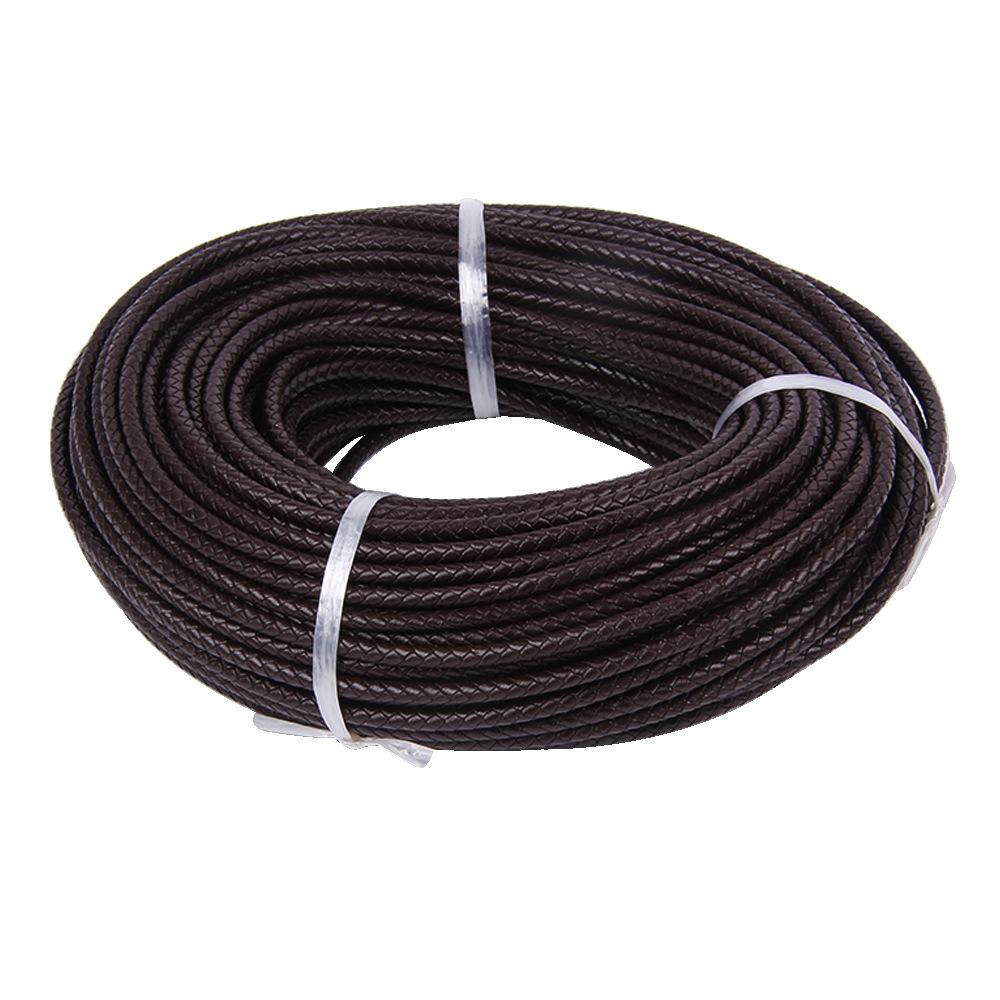 Diy First Layer Leather Rope Full Oil Edge Woven Cowhide Rope Woven Leather Rope Bracelet Necklace Rope