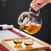 Pokaro Tee Teekanne, Hitzebeständiges Glas, Große Kapazität (1350ml), Transparent und stilvoll, hitzebeständig (170°C), Mikrowellen- und Hitzebeständig, Inklusive