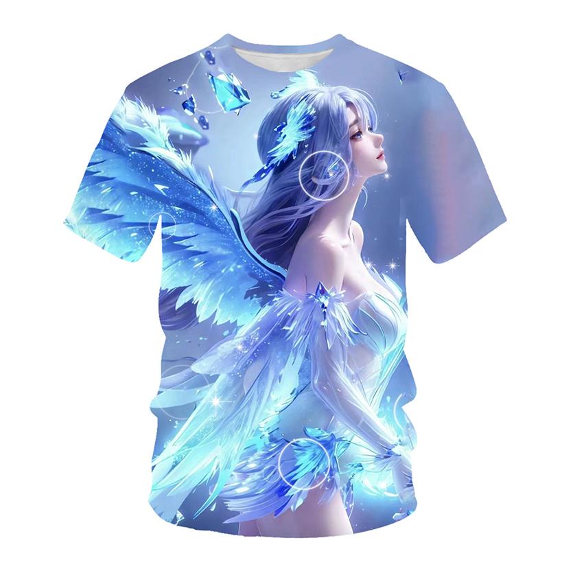 2024 Neues Sommer-T-Shirt mit chinesischem Comic „Pure Miss Sister“, personalisiertes, kreatives 3D-gedrucktes Nischen-Freizeittrend