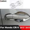 Door Handle Bowl Cover Trim For Honda CRV CR-V 2012 2013 2014 Chrome Car Side Door Handles Cup Frame Covers Accessories