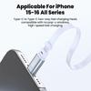 100W Retractable Type C To Type C Cable PD Fast Charging Phone Cable For Iphone 15 16 Samsung Notebook USB C Data Cable Wire