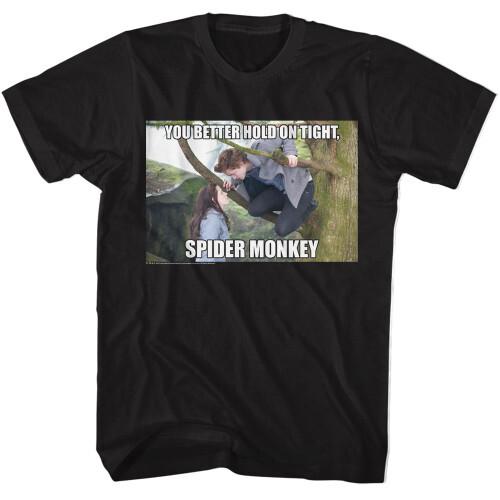 Twilight Hold On Spider Monkey T-ShirtBlack Unisex T-Shirt L