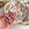 Korean Style Embroidered Flower Hair Clip for Girls - Cute Fabric Hairpins