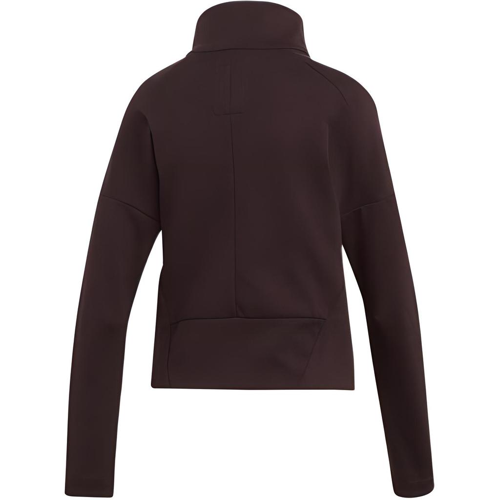 adidas Stella McCartney Soft Touch Solid Color Jacket, Women Comfortable Breathable Daily Sports Casual Night Red Black Outerwear CZ8999
