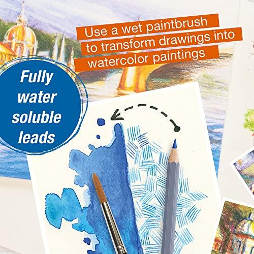 Faber-Castell Goldfaber Aqua Watercolor Pencil Set, 48 Colors in a Tin, 114648