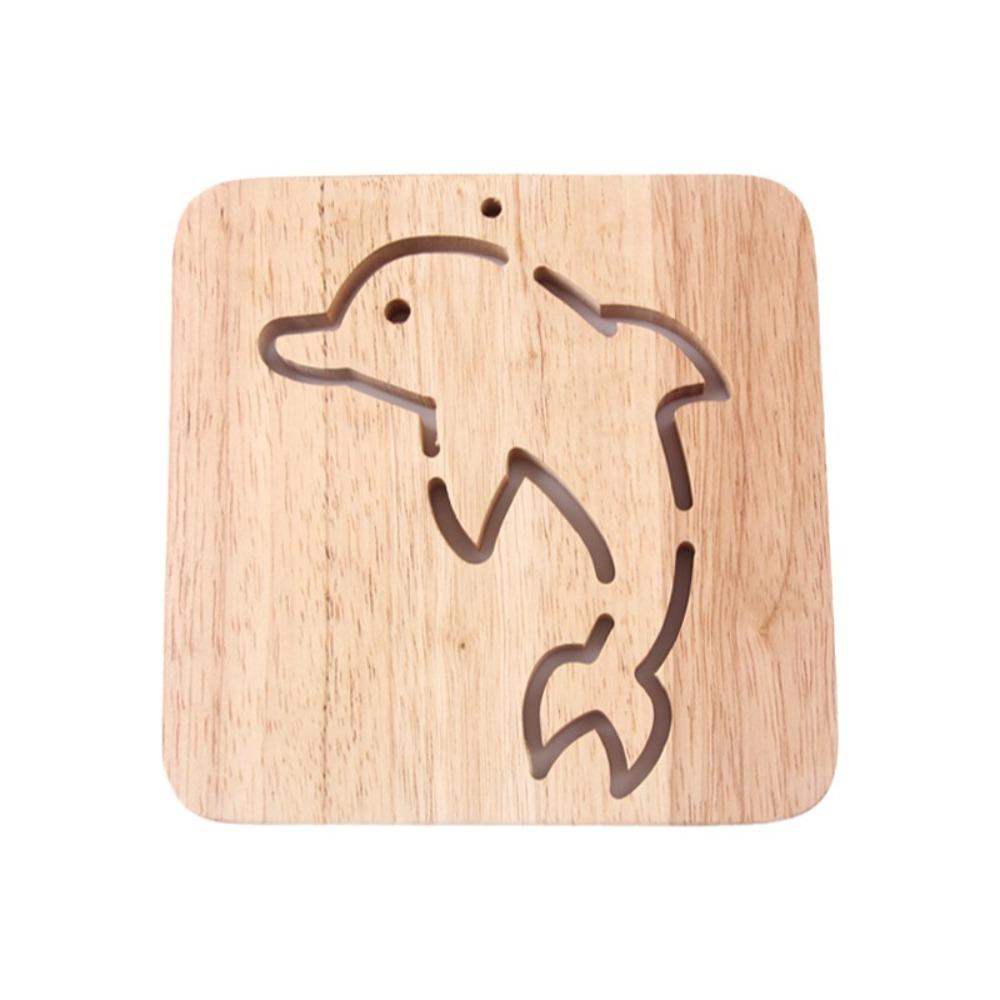Wooden Heat-Insulating Mat Japanese Style Bowl Pad Cute Coaster  Kitchen Style 4