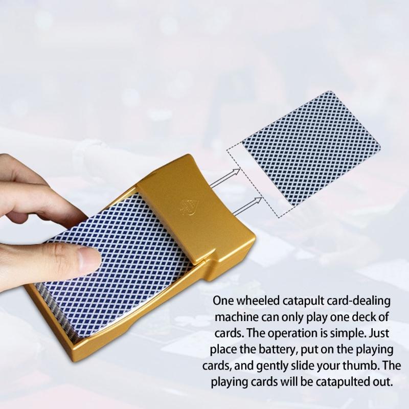 Kleiner automatischer Kartenmischer mit elektrischem Rad für Spielkarten – ideal für Heimpartys