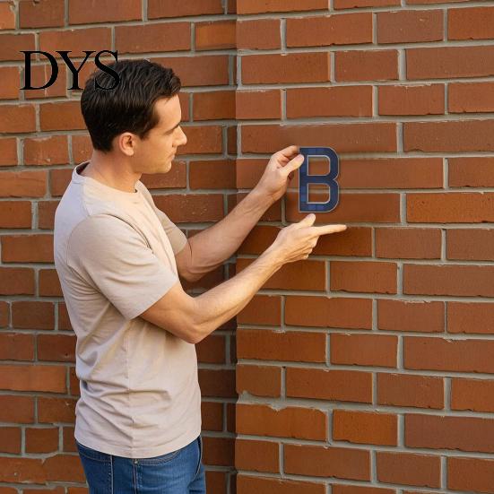 Outdoor House Number Light Solar Address Sign, LED Lighted for Waterproof Sign Outdoor, Auto On/Off, Garden Door Decoration Warm